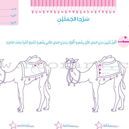 Educational Card - Collection of Letters and Numbers: Level KG2, Part 2 باقة حروف وأرقام