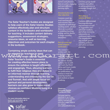 Safar Teacher's Guide for Islamic Studies: Level 6