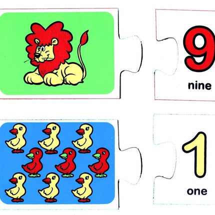 Playing and Learning English Numbers Wooden Puzzle