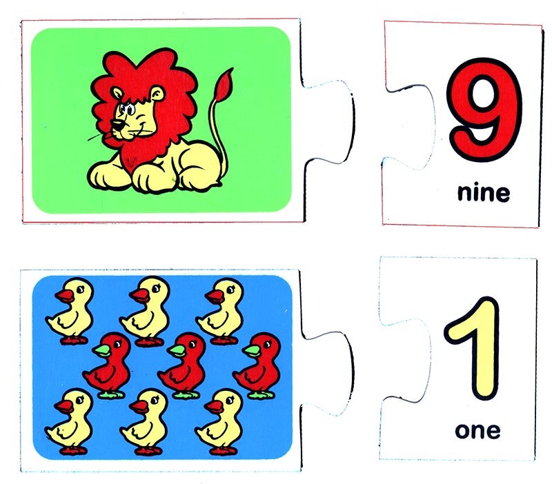 Playing and Learning English Numbers Wooden Puzzle