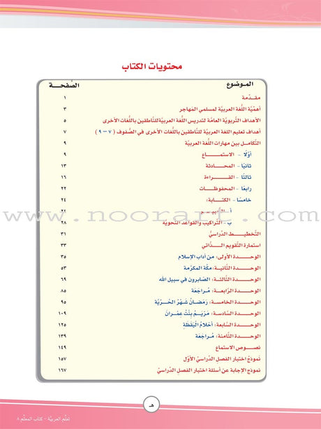 ICO Learn Arabic Teacher Guide: Level 8, Part 1 تعلم العربية