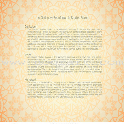 Weekend Learning Islamic Studies: Teacher Guide Level 7 (With USB)