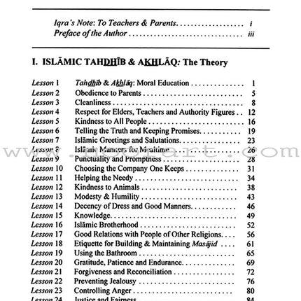 Islamic Tahdhib and Akhlaq