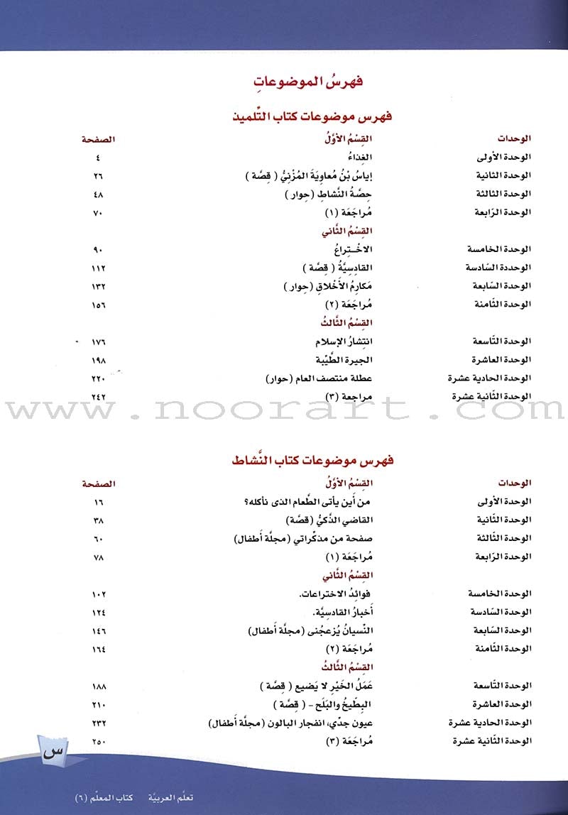 ICO Learn Arabic Teacher Guide: Level 6, Part 1 تعلم العربية كتاب المعلم