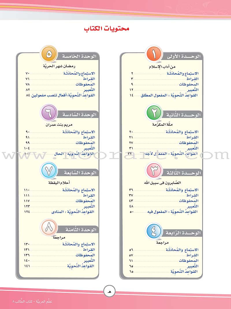 ICO Learn Arabic Textbook: Level 8, Part 1 (With Online Access Code) تعلم العربية