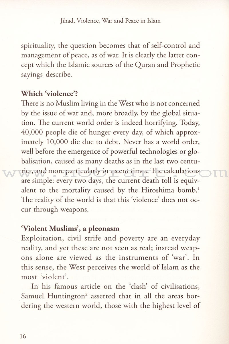 Jihad, Violence, War and Peace in Islam