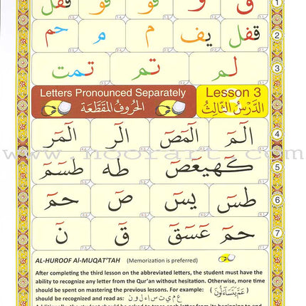 Noorani Qa'idah: Master Reading the Qur'an (Arabic & English, Regular Size: 8.5" x 11") القواعد النورانية