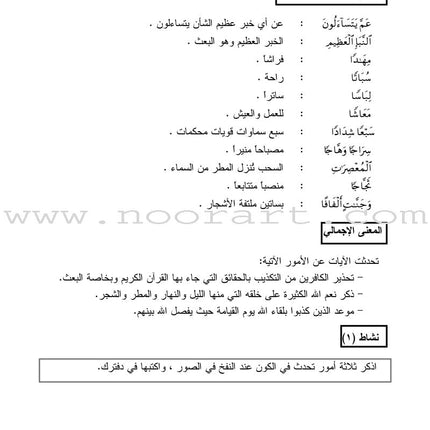 Summer Qur'anic Centers Curriculum: Level 2 منهاج المراكز القرآنية الصيفية