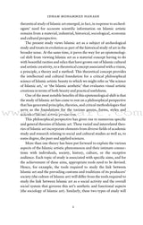 The Theory of Islamic Art: Aesthetic Concept and Epistemic Structure