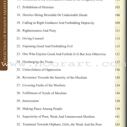 Collection from Riyad-us-Saliheen (With Commentary on Ahadith)
