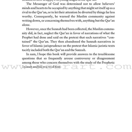 Reviving the Balance: The Authority of the Qur'an and the Status of the Sunnah