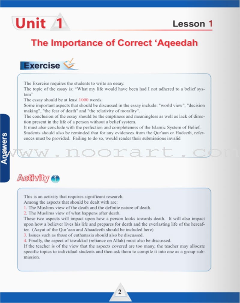 ICO Islamic Studies Teacher's Manual: Grade 10, Part 1