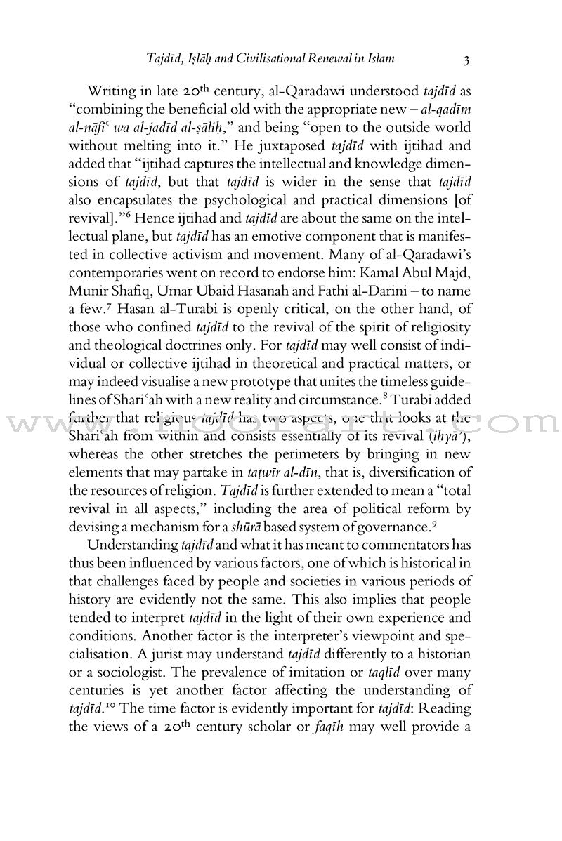 Tajdid, Islah And Civilisational Renewal In Islam