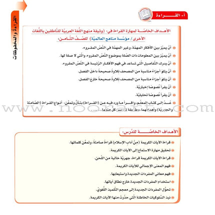 ICO Learn Arabic Teacher Guide: Level 8, Part 1 تعلم العربية