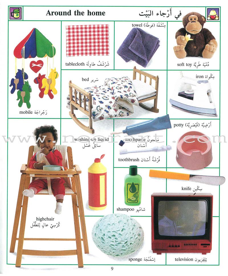 Baby and Toddler's Big Book of Everything English-Arabic