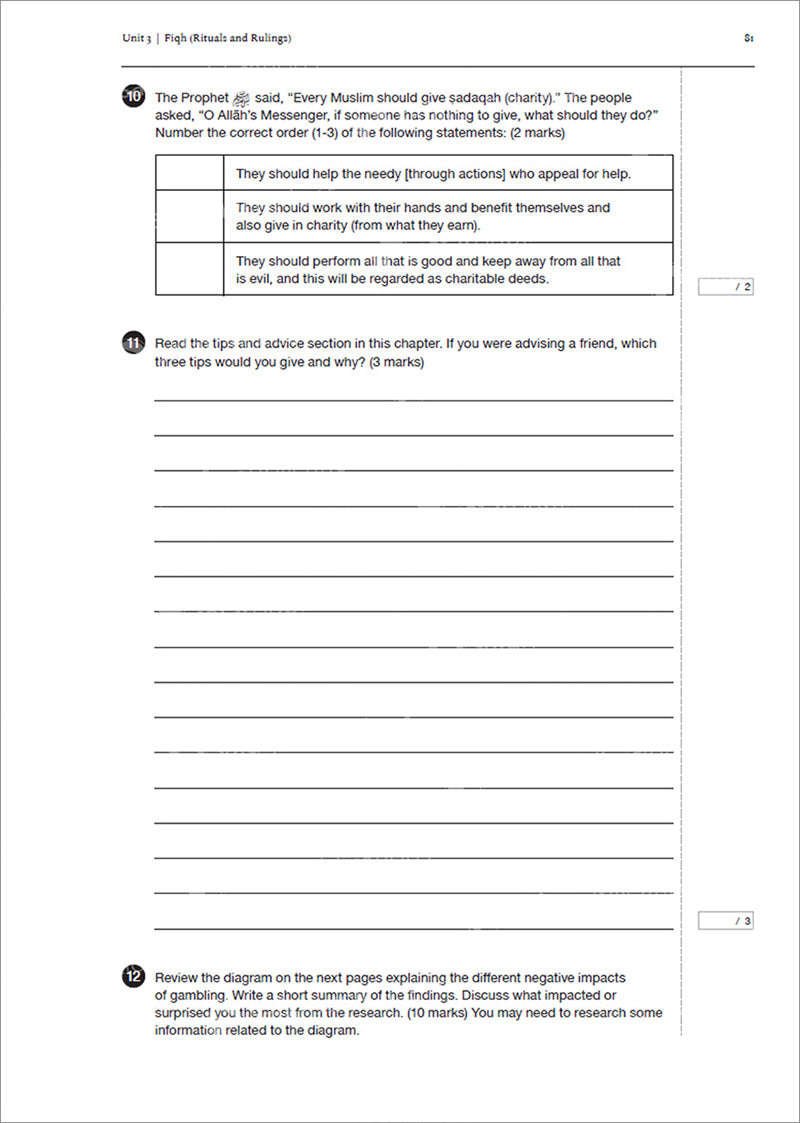 Safar Islamic Studies Workbook: Level 8