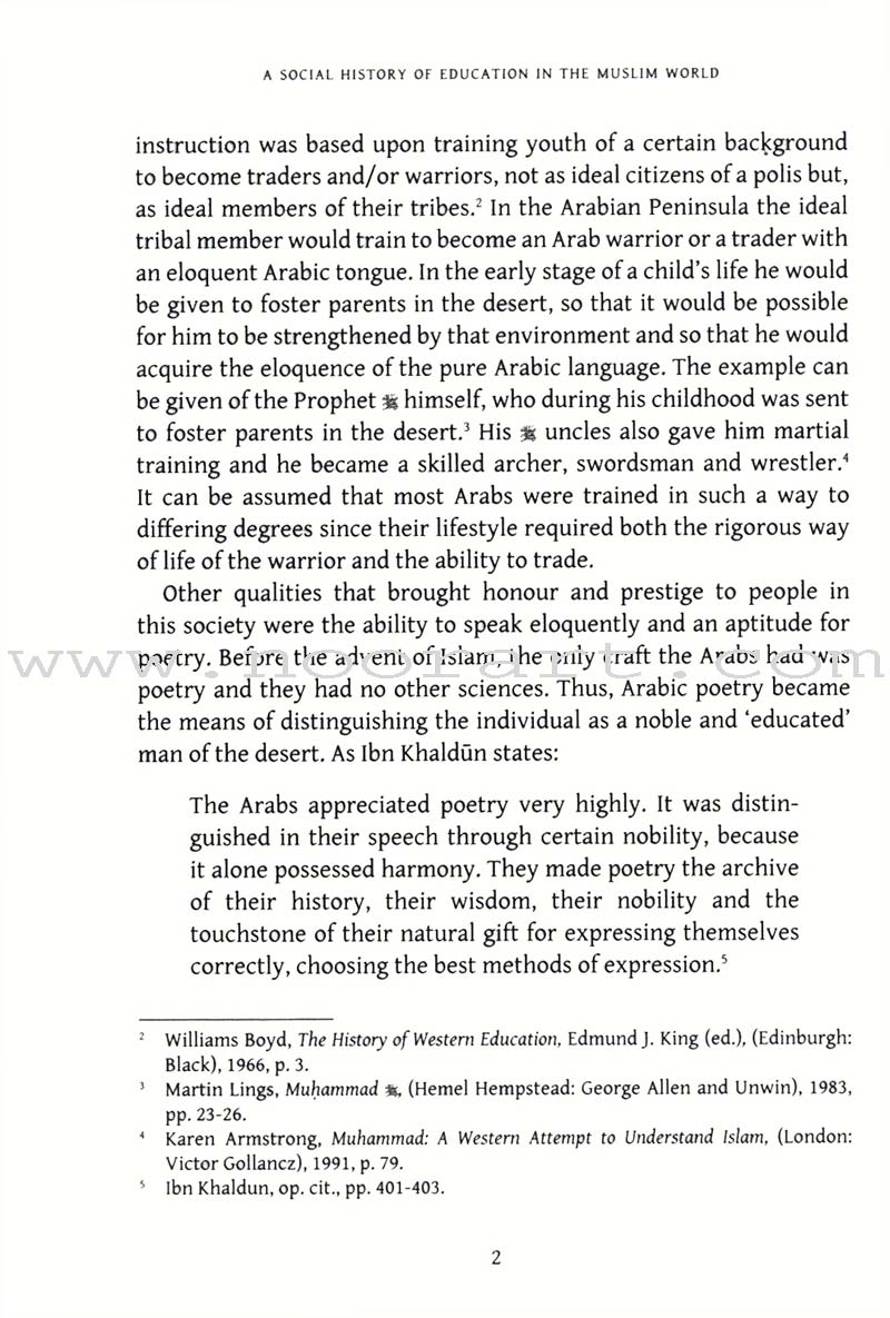 A Social History Of Education In The Muslim World (From the Prophetic Era to Ottoman Times)