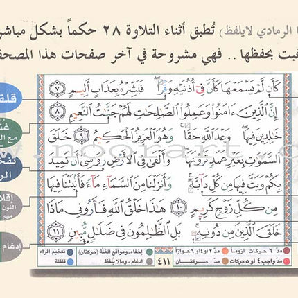 Tajweed Qur'an (Whole Qur'an, 30 Individual Parts, Landscape Pages in Leather Case) (7"x10")