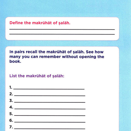 An Nasihah Islamic Curriculum Workbook 7