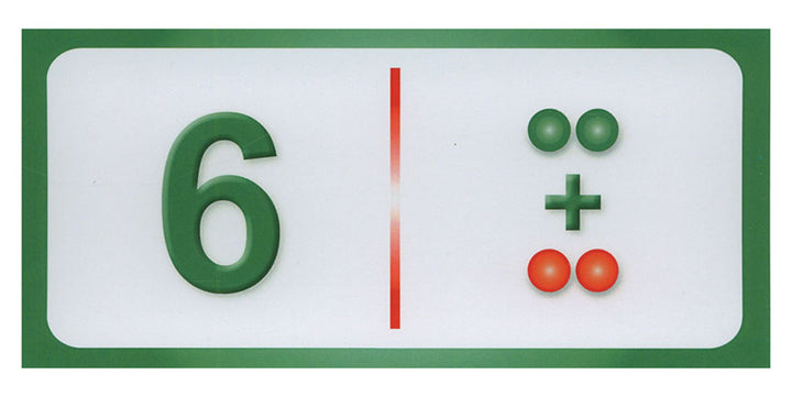 Sanabel Domino Flash Cards: Addition Numbers, 2 sets دومينو الجمع