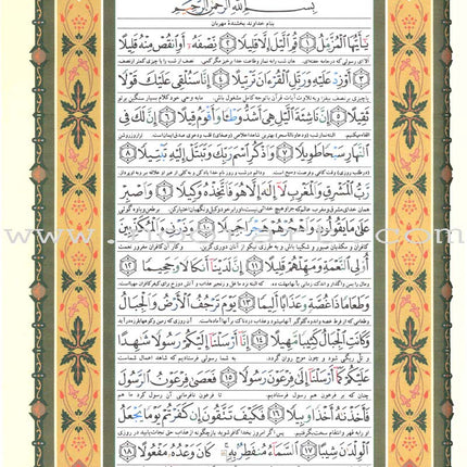 Tajweed Qur’an (Whole Qur’an, With Persian Translation) (Colors May Vary) مصحف التجويد