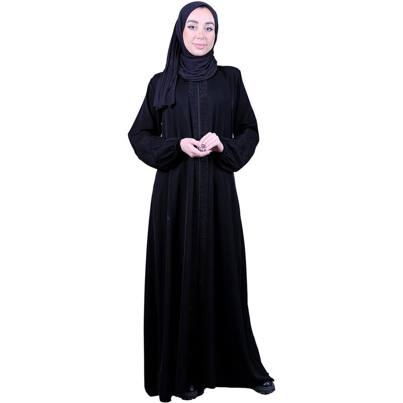 Al-Qadri Abayas: Discover Comfort and Elegance with Our Beautiful Black Embroidery Arabic Abaya Collection for Women – Long Prayer Dresses for Modern Muslim Fashion