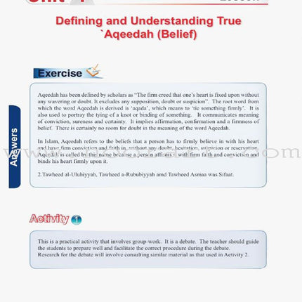 ICO Islamic Studies Teacher's Manual: Grade 12, Part 1