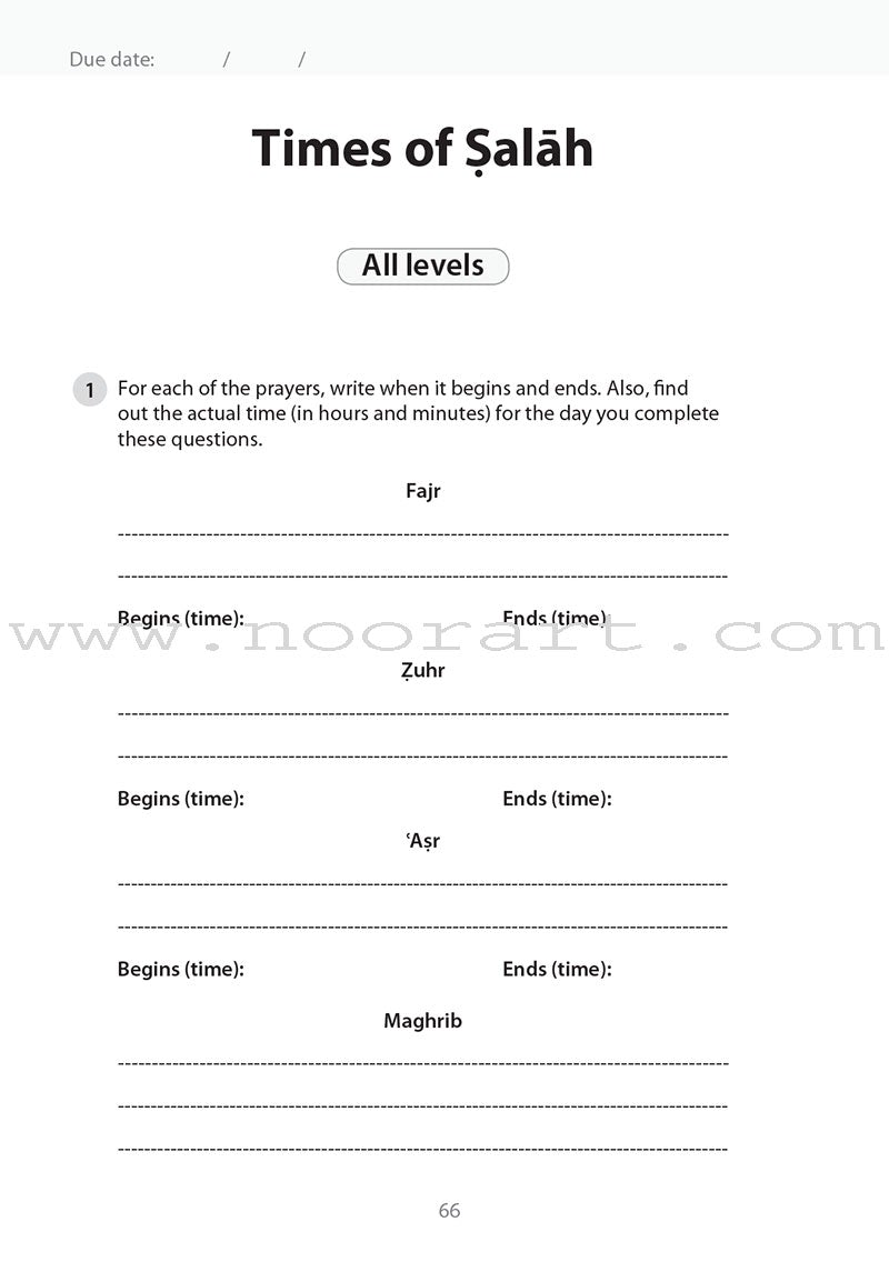 Safar Islamic Studies Workbook: Level 5