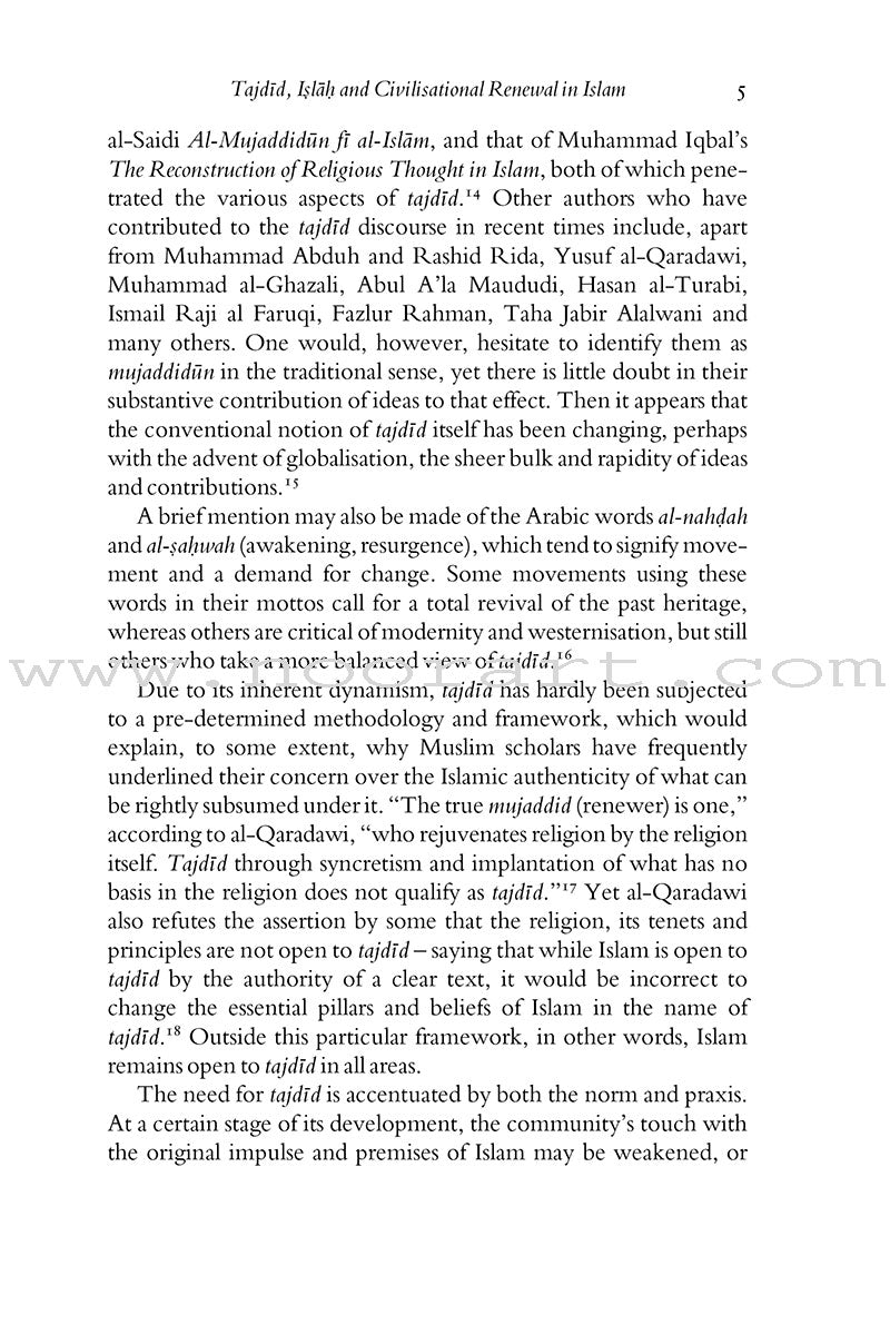 Tajdid, Islah And Civilisational Renewal In Islam