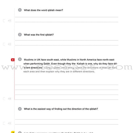 Safar Islamic Studies Workbook: Level 7
