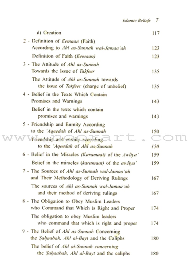 Islamic Beliefs - A Brief Introduction to the 'Aqeedah of Ahl as-Sunnah wal-Jama'ah
