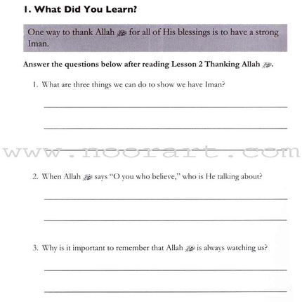 We Are Muslims Workbook: Grade 3