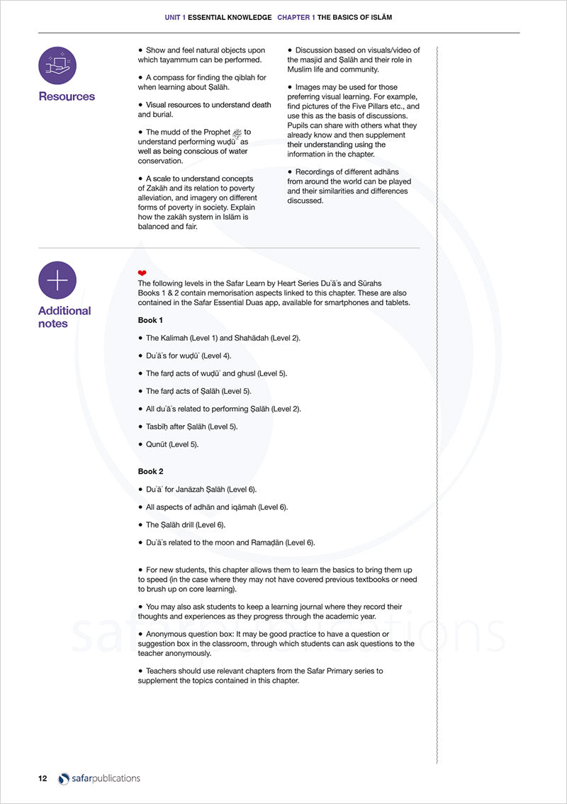 Safar Teacher's Guide for Islamic Studies: Level 7