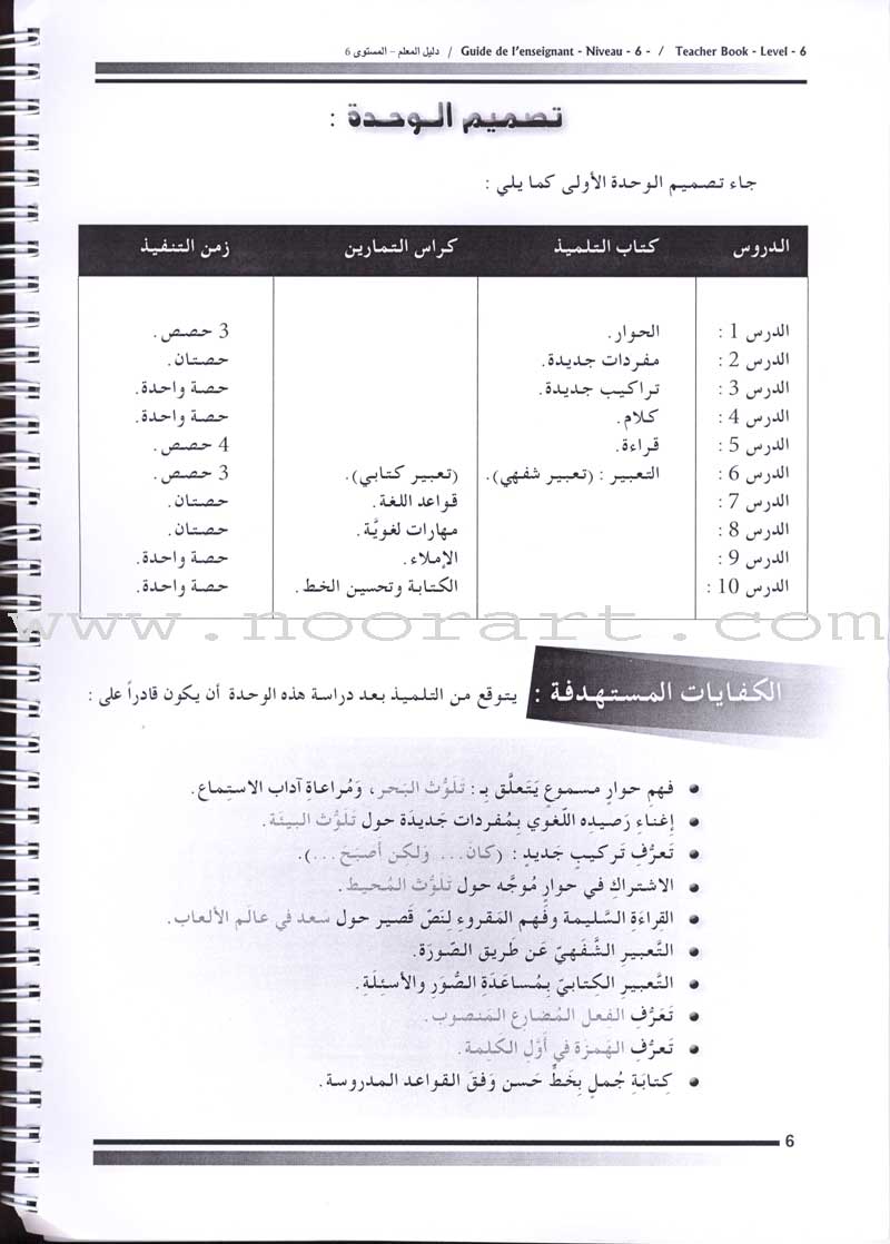 I Love The Arabic Language - Teacher Book : Level 6 أحب و أتعلم  اللغة العربية - دليل المعلم