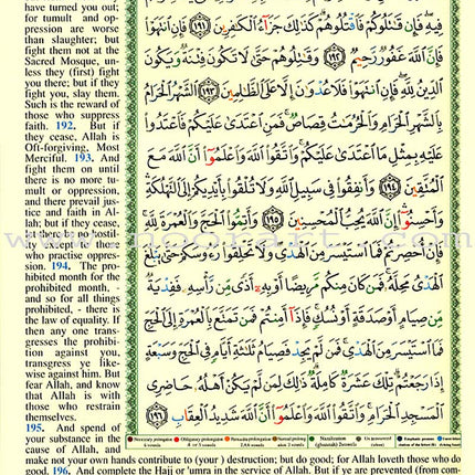 Tajweed Qur'an (Whole Qur'an with Meaning Translation in English) - Colors May Vary مصحف التجويد