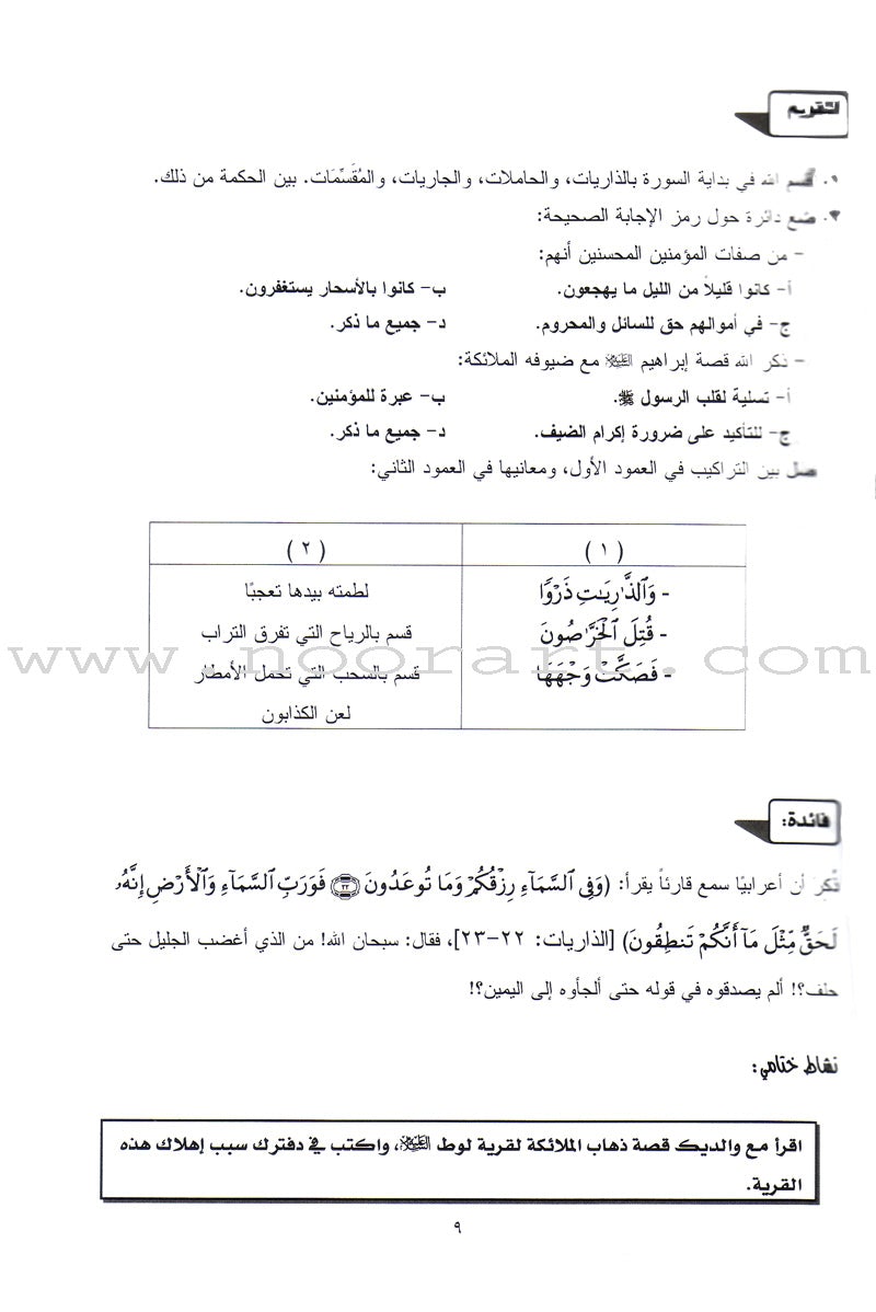 Permanent Qur'anic Centers Curriculum: Level 1, Part 2 منهاج المراكز القرآنية الدائمة