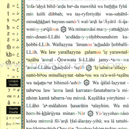Tajweed Qur'an (Whole Qur’an, With French Translation and Transliteration) (Colors May Vary) مصحف التجويد