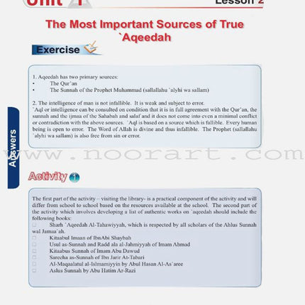 ICO Islamic Studies Teacher's Manual: Grade 12, Part 1