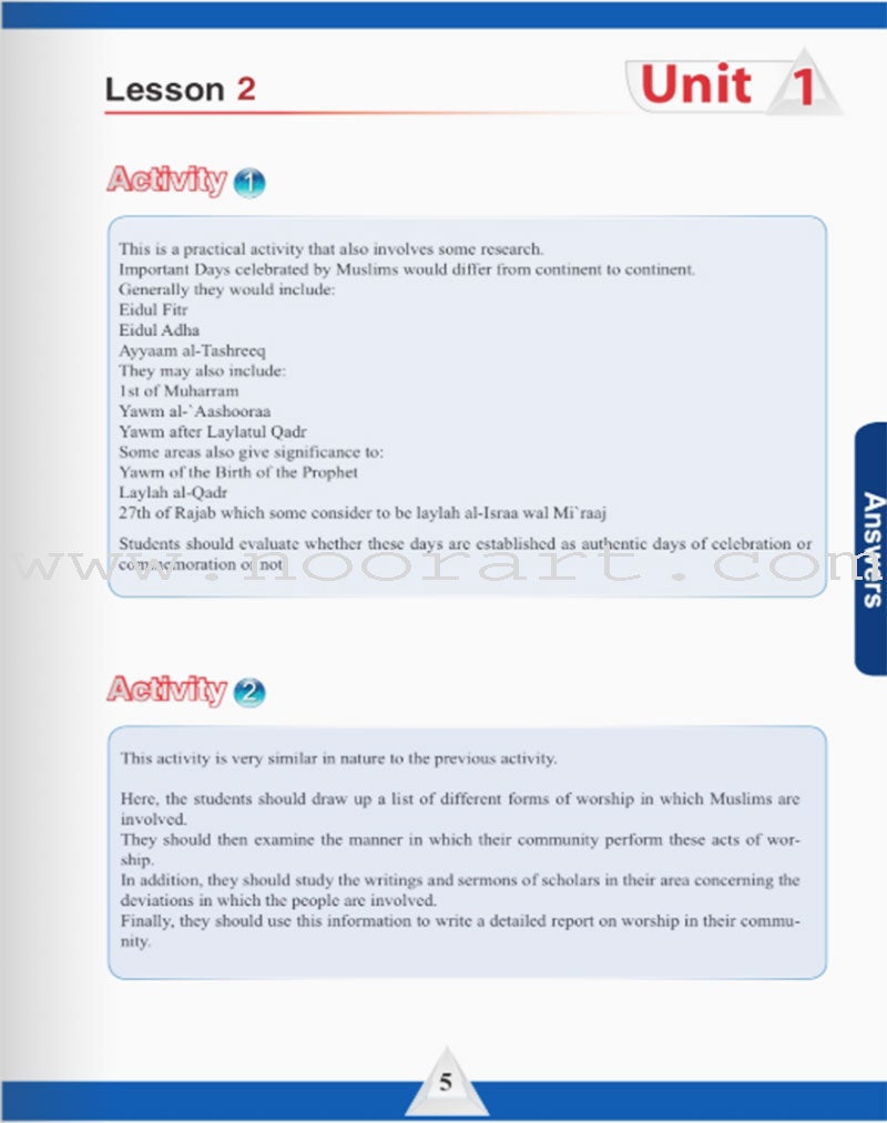 ICO Islamic Studies Teacher's Manual: Grade 10, Part 1