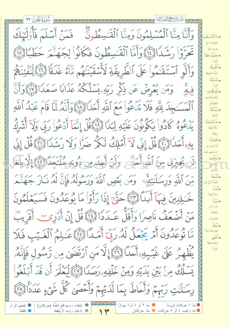 Tajweed Qur'an (Juz' Tabarak and Amma, Obvious Edition)