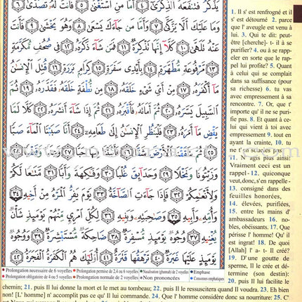 Tajweed Qur'an (Juz' Amma, With French Translation and Transliteration)