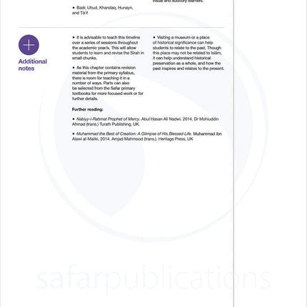 Safar Teacher's Guide for Islamic Studies: Level 7