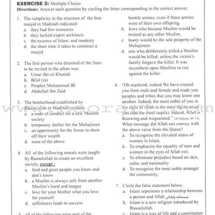 Living Islam Worksheets - Prophet of Mercy, Part 3 (10th Grade)