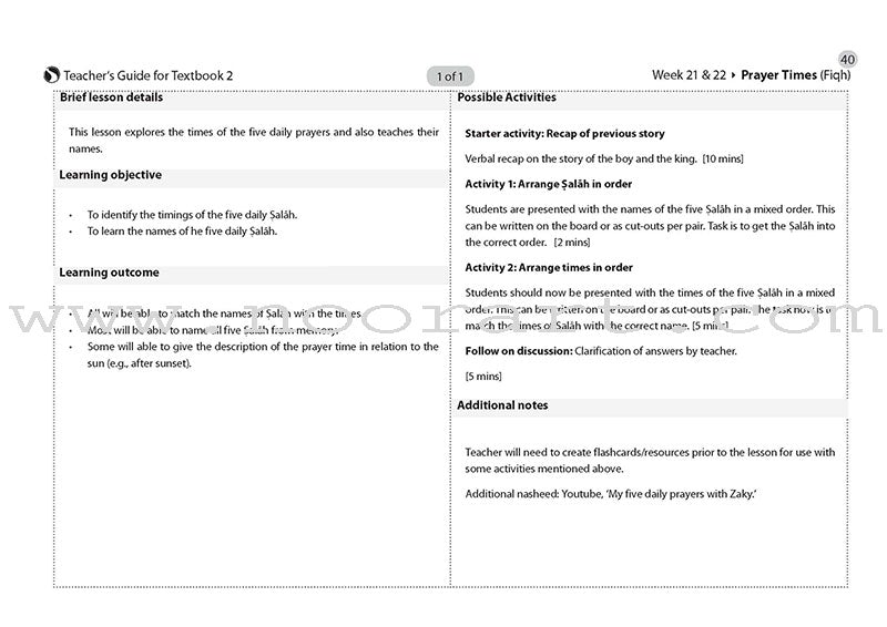 Safar Teacher's Guide for Islamic Studies: Level 2