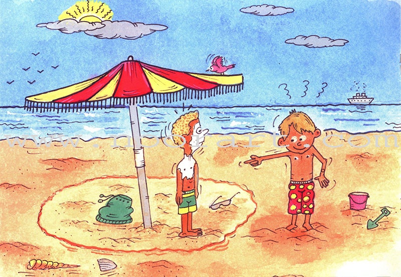 Grammar in Stories - Sun (Solar) Letters: On the Beach على الشاطئ