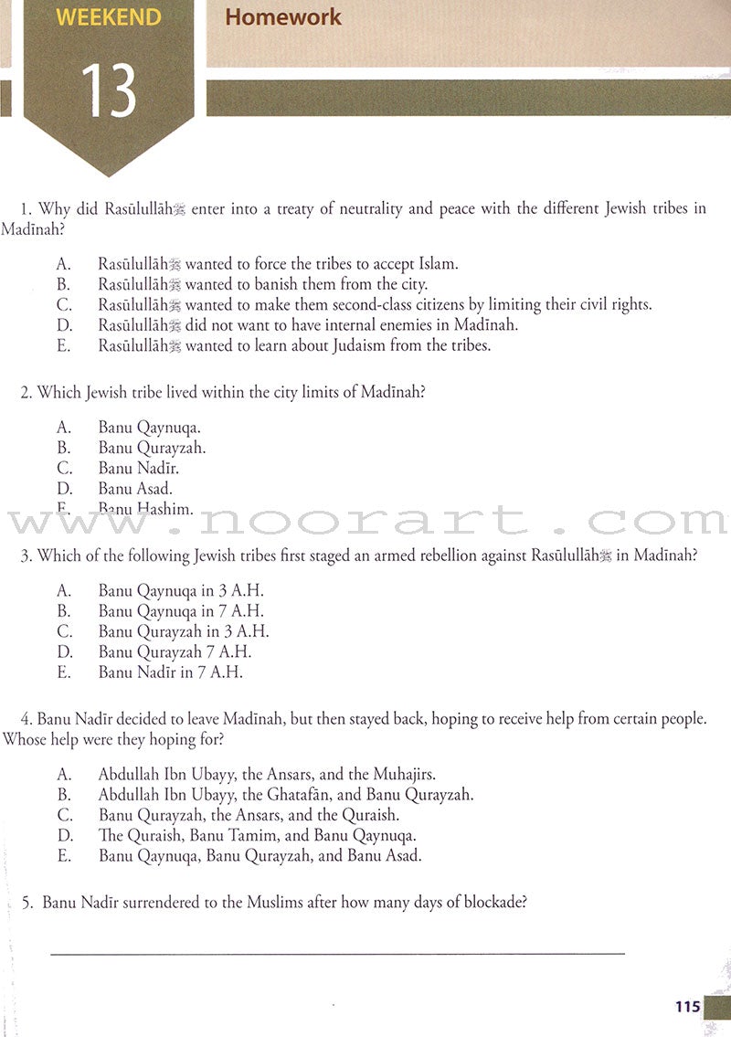 Weekend Learning Islamic Studies Workbook: Level 8 (Revised and Enlarged Edition)