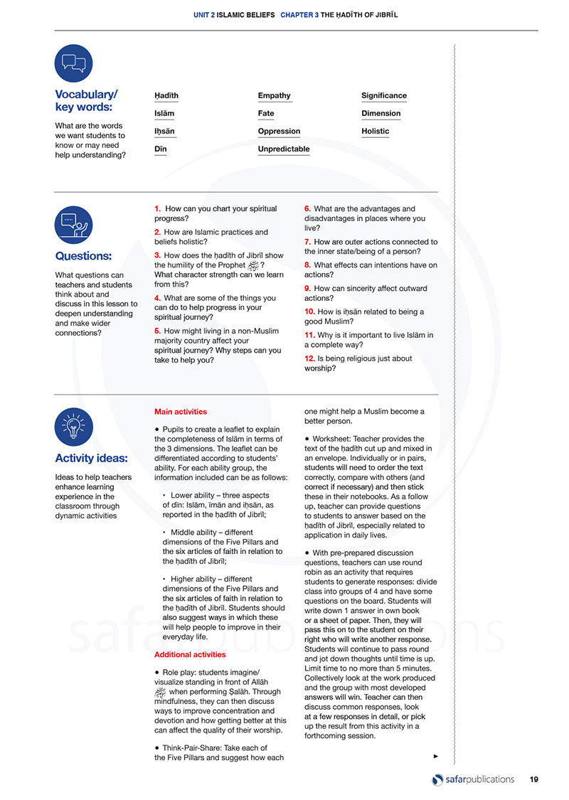 Safar Teacher's Guide for Islamic Studies: Level 7